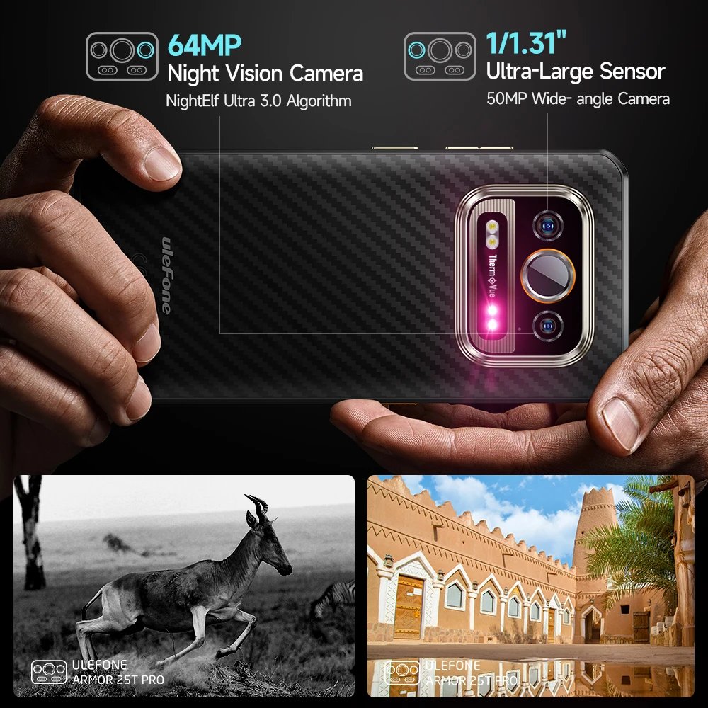 Ulefone Armor 25T Pro 5G mobile phones 3g&4g smartphone 6.78" smart phone 5g smartphone 12GB 256GB Thermal Imaging Rugged Phone